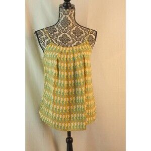 CAbi Tank Top Size Small  Seahorse Gold Green Cami Style 411 Women's